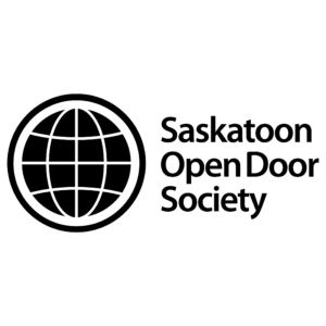 Saskatoon Open Door Society Logo (Black and White Image)