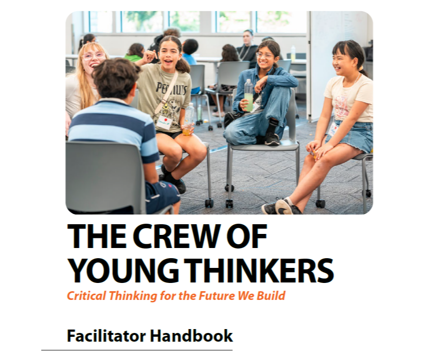 The cover page of the Crew of Young Thinkers Facilitator Handbook, developed by the Saskatoon Open Door Society